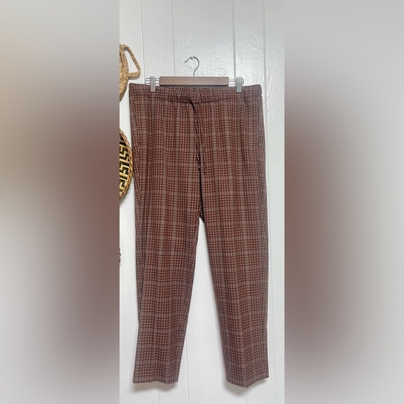 J. Jill Women's Medium Houndstooth Brown Pajama Pants - Picture 1 of 5